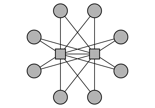 Star-like topology mesh graphic