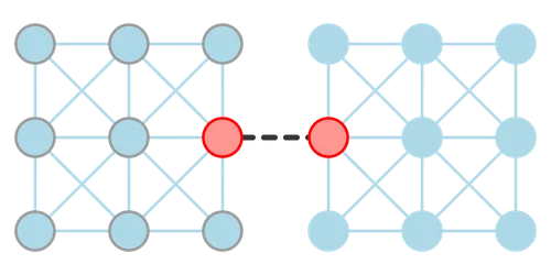 Grid-like topology mesh graphic