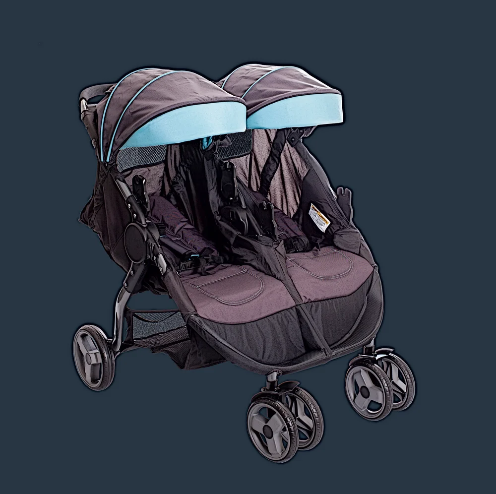 Twin stroller as a representation of twins, more broadly